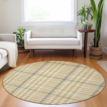 Samira Gold Washable Indoor-Outdoor Rug-Outdoor Rugs-LOOMLAN Rugs-LOOMLAN