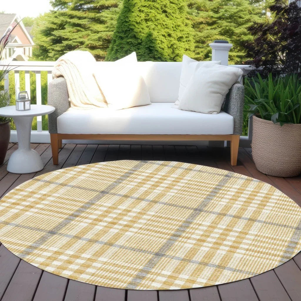 Samira Gold Washable Indoor-Outdoor Rug-Outdoor Rugs-LOOMLAN Rugs-LOOMLAN
