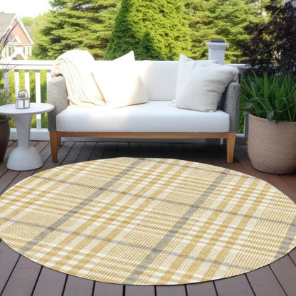 Samira Gold Washable Indoor-Outdoor Rug-Outdoor Rugs-LOOMLAN Rugs-LOOMLAN
