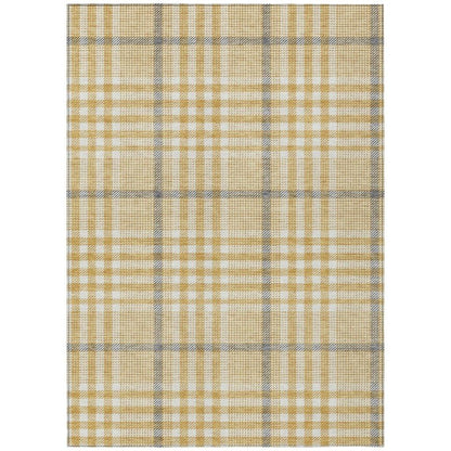 Samira Gold Washable Indoor-Outdoor Rug-Outdoor Rugs-LOOMLAN Rugs-2'6" x 3'10"-LOOMLAN