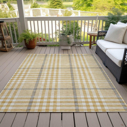 Samira Gold Washable Indoor-Outdoor Rug-Outdoor Rugs-LOOMLAN Rugs-LOOMLAN