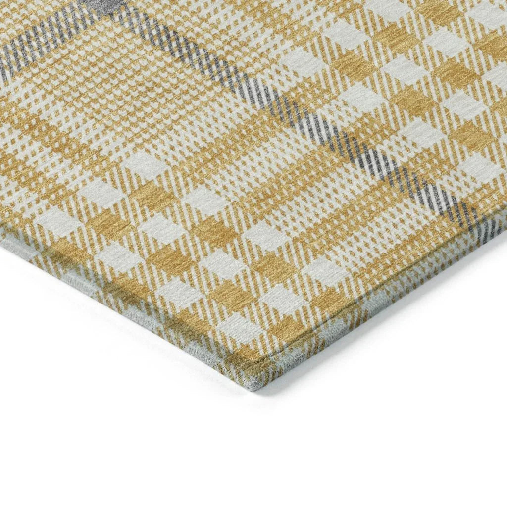 Samira Gold Washable Indoor-Outdoor Rug-Outdoor Rugs-LOOMLAN Rugs-LOOMLAN