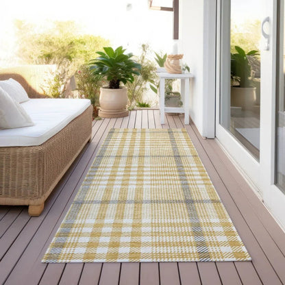 Samira Gold Washable Indoor-Outdoor Rug-Outdoor Rugs-LOOMLAN Rugs-LOOMLAN