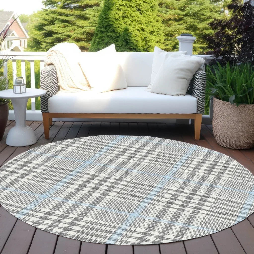Samira Gray Washable Indoor-Outdoor Rug-Outdoor Rugs-LOOMLAN Rugs-LOOMLAN