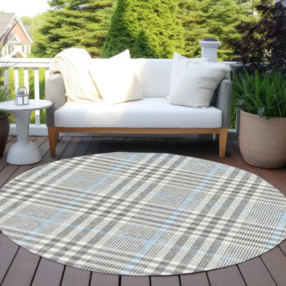 Samira Gray Washable Indoor-Outdoor Rug-Outdoor Rugs-LOOMLAN Rugs-LOOMLAN
