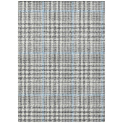 Samira Gray Washable Indoor-Outdoor Rug-Outdoor Rugs-LOOMLAN Rugs-2'6" x 3'10"-LOOMLAN