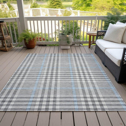 Samira Gray Washable Indoor-Outdoor Rug-Outdoor Rugs-LOOMLAN Rugs-LOOMLAN