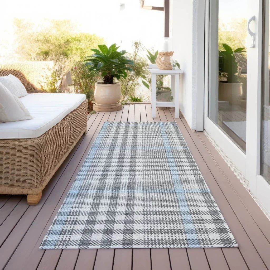 Samira Gray Washable Indoor-Outdoor Rug-Outdoor Rugs-LOOMLAN Rugs-LOOMLAN