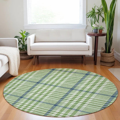 Samira Green Washable Indoor-Outdoor Rug-Outdoor Rugs-LOOMLAN Rugs-LOOMLAN