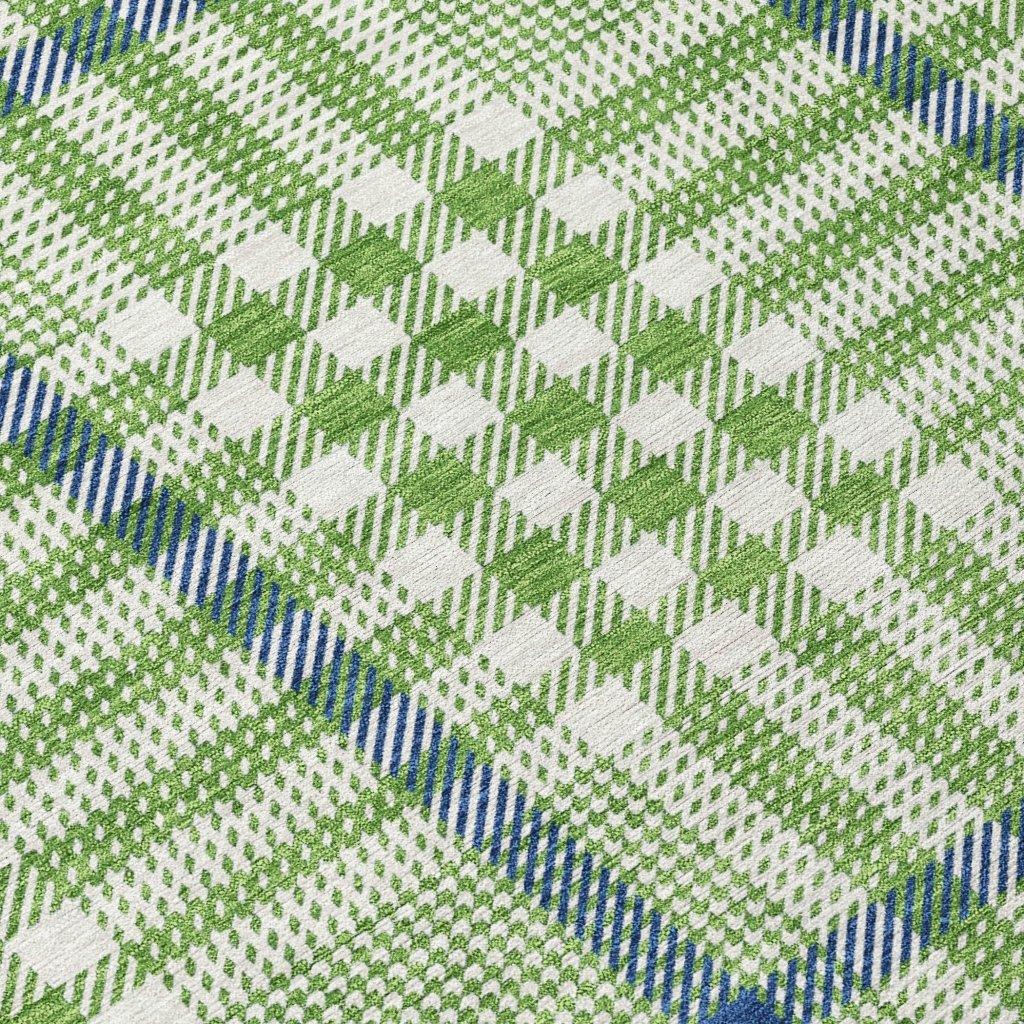 Samira Green Washable Indoor-Outdoor Rug-Outdoor Rugs-LOOMLAN Rugs-LOOMLAN