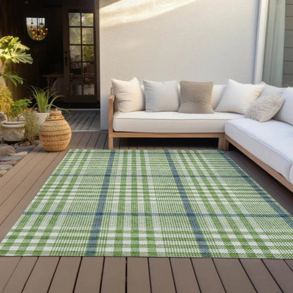 Samira Green Washable Indoor-Outdoor Rug-Outdoor Rugs-LOOMLAN Rugs-LOOMLAN