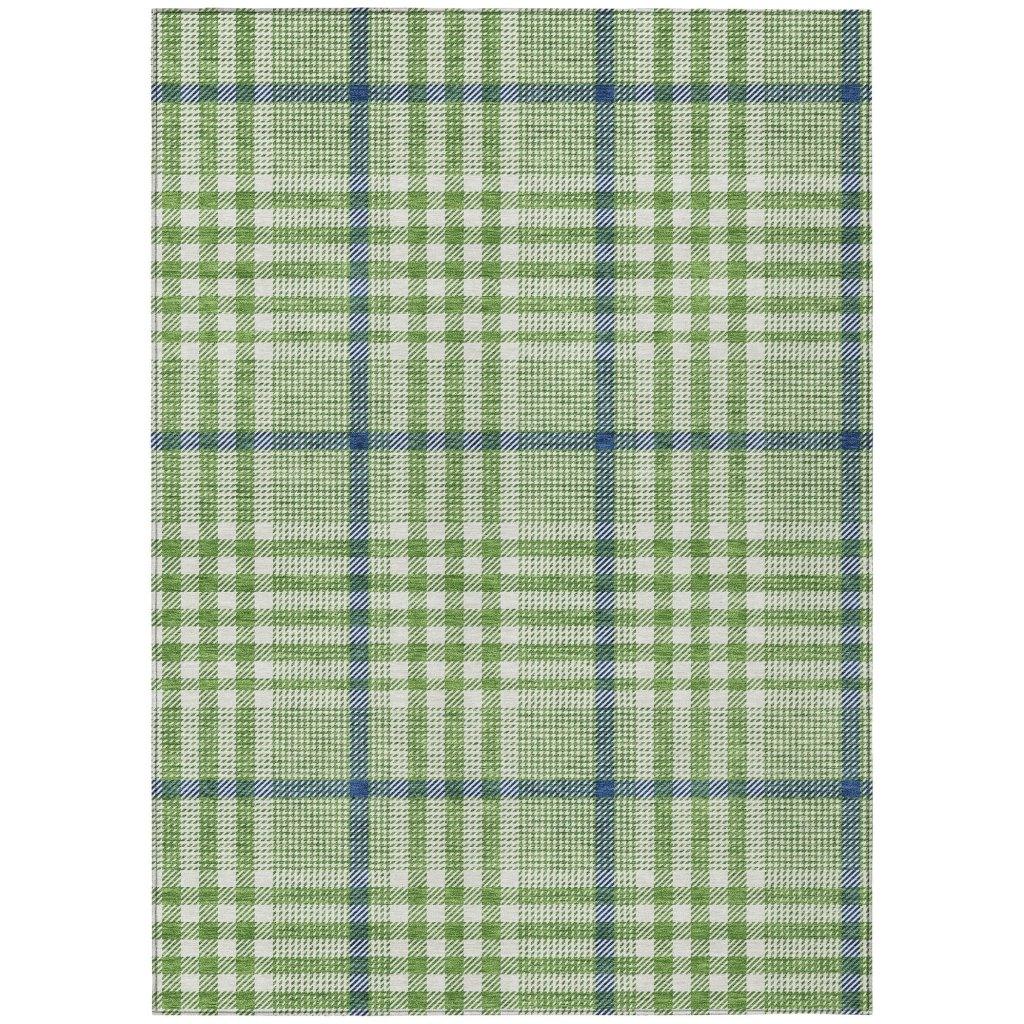 Samira Green Washable Indoor-Outdoor Rug-Outdoor Rugs-LOOMLAN Rugs-2'6" x 3'10"-LOOMLAN