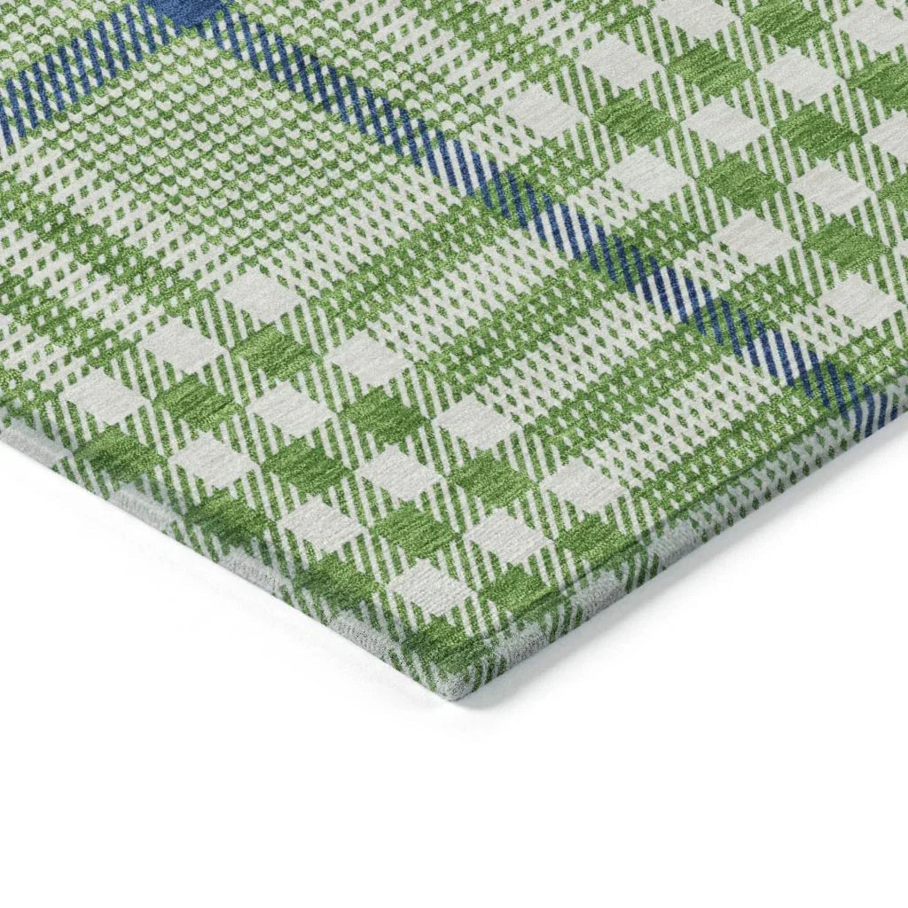 Samira Green Washable Indoor-Outdoor Rug-Outdoor Rugs-LOOMLAN Rugs-LOOMLAN