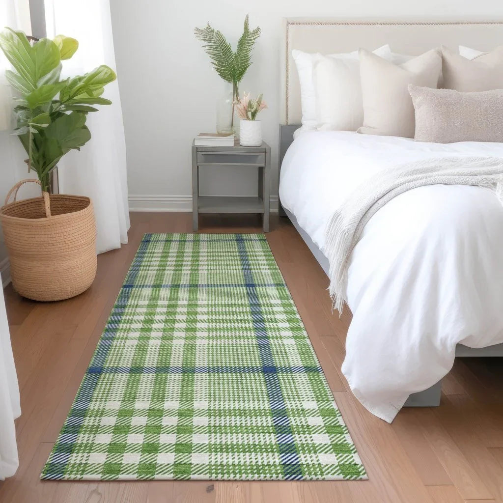 Samira Green Washable Indoor-Outdoor Rug-Outdoor Rugs-LOOMLAN Rugs-LOOMLAN