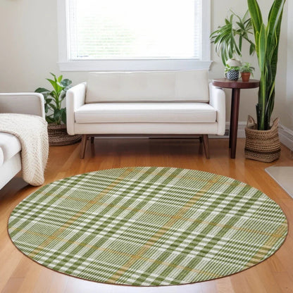 Samira Olive Washable Indoor-Outdoor Rug-Outdoor Rugs-LOOMLAN Rugs-LOOMLAN