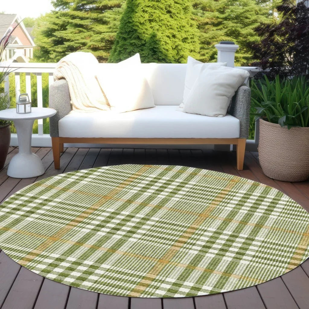 Samira Olive Washable Indoor-Outdoor Rug-Outdoor Rugs-LOOMLAN Rugs-LOOMLAN