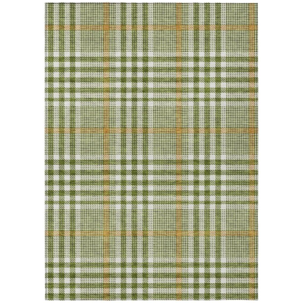 Samira Olive Washable Indoor-Outdoor Rug-Outdoor Rugs-LOOMLAN Rugs-2'6" x 3'10"-LOOMLAN