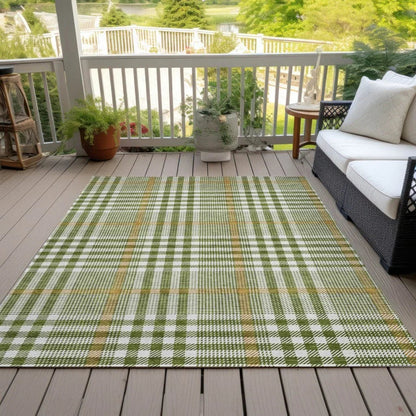 Samira Olive Washable Indoor-Outdoor Rug-Outdoor Rugs-LOOMLAN Rugs-LOOMLAN