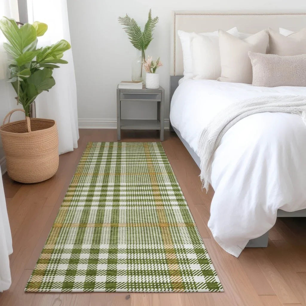 Samira Olive Washable Indoor-Outdoor Rug-Outdoor Rugs-LOOMLAN Rugs-LOOMLAN
