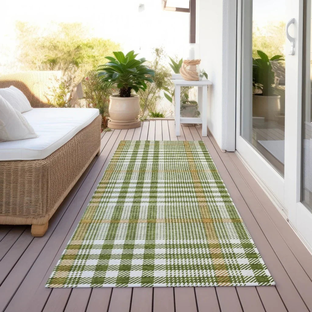 Samira Olive Washable Indoor-Outdoor Rug-Outdoor Rugs-LOOMLAN Rugs-LOOMLAN