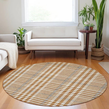 Samira Orange Washable Indoor-Outdoor Rug-Outdoor Rugs-LOOMLAN Rugs-LOOMLAN