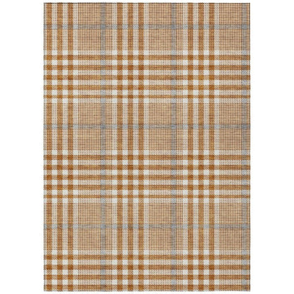 Samira Orange Washable Indoor-Outdoor Rug-Outdoor Rugs-LOOMLAN Rugs-2'6" x 3'10"-LOOMLAN