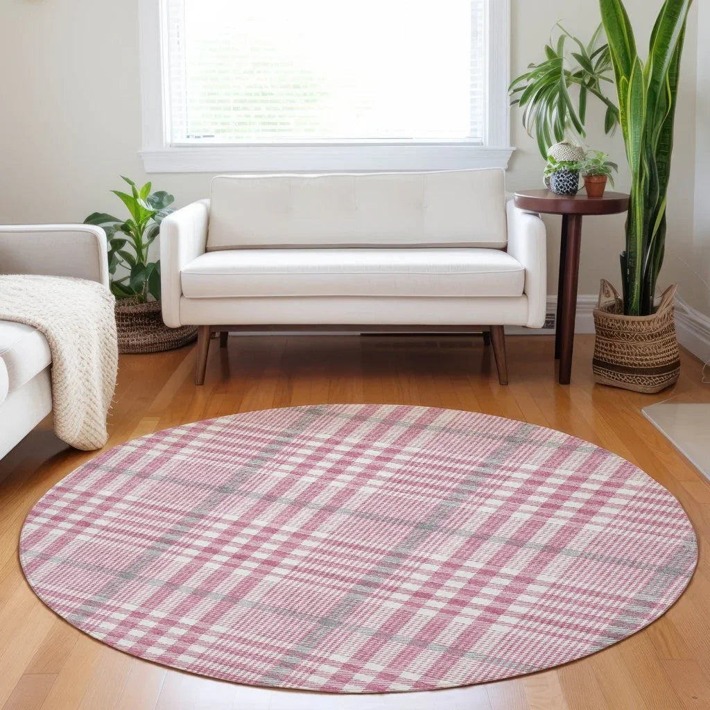 Samira Pink Washable Indoor-Outdoor Rug-Outdoor Rugs-LOOMLAN Rugs-LOOMLAN