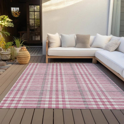 Samira Pink Washable Indoor-Outdoor Rug-Outdoor Rugs-LOOMLAN Rugs-LOOMLAN