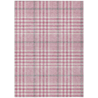 Samira Pink Washable Indoor-Outdoor Rug-Outdoor Rugs-LOOMLAN Rugs-2'6" x 3'10"-LOOMLAN