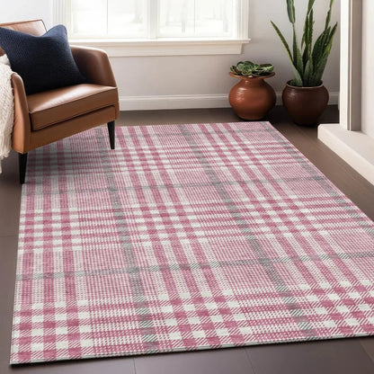Samira Pink Washable Indoor-Outdoor Rug-Outdoor Rugs-LOOMLAN Rugs-LOOMLAN