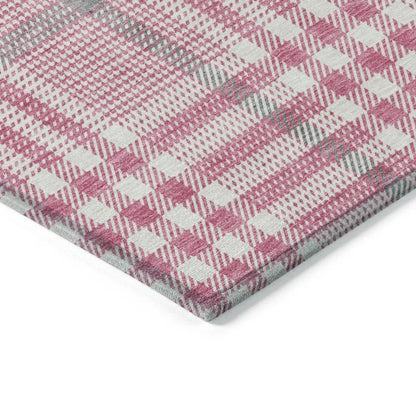 Samira Pink Washable Indoor-Outdoor Rug-Outdoor Rugs-LOOMLAN Rugs-LOOMLAN
