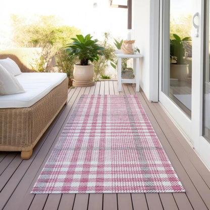 Samira Pink Washable Indoor-Outdoor Rug-Outdoor Rugs-LOOMLAN Rugs-LOOMLAN