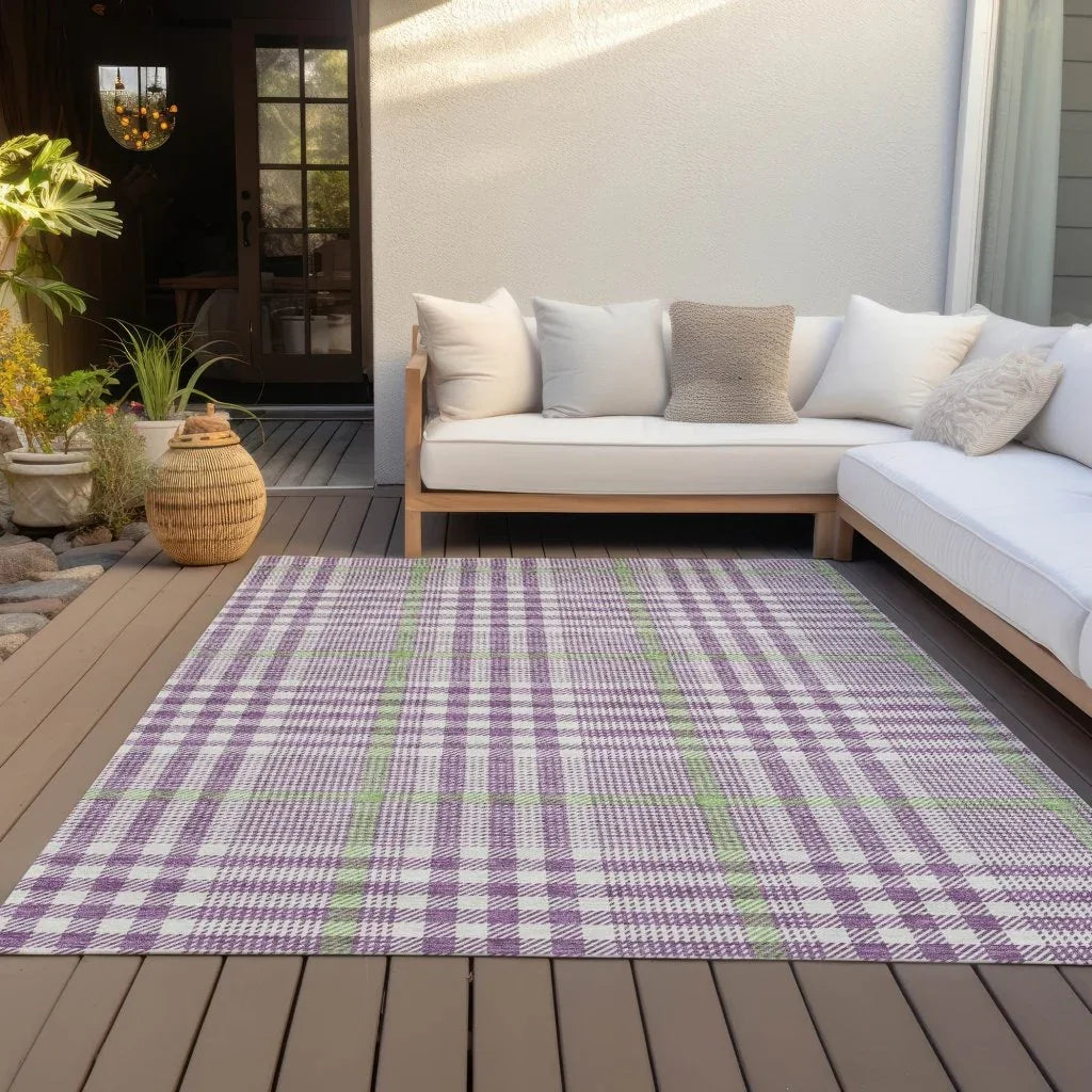 Samira Purple Washable Indoor-Outdoor Rug-Outdoor Rugs-LOOMLAN Rugs-LOOMLAN