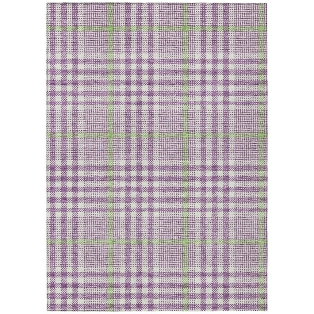 Samira Purple Washable Indoor-Outdoor Rug-Outdoor Rugs-LOOMLAN Rugs-2'6" x 3'10"-LOOMLAN