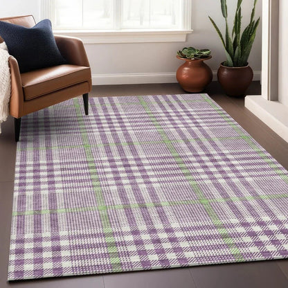Samira Purple Washable Indoor-Outdoor Rug-Outdoor Rugs-LOOMLAN Rugs-LOOMLAN