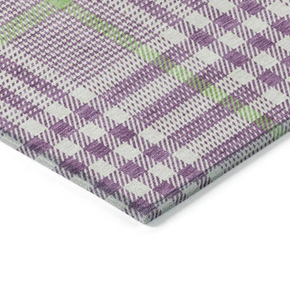 Samira Purple Washable Indoor-Outdoor Rug-Outdoor Rugs-LOOMLAN Rugs-LOOMLAN