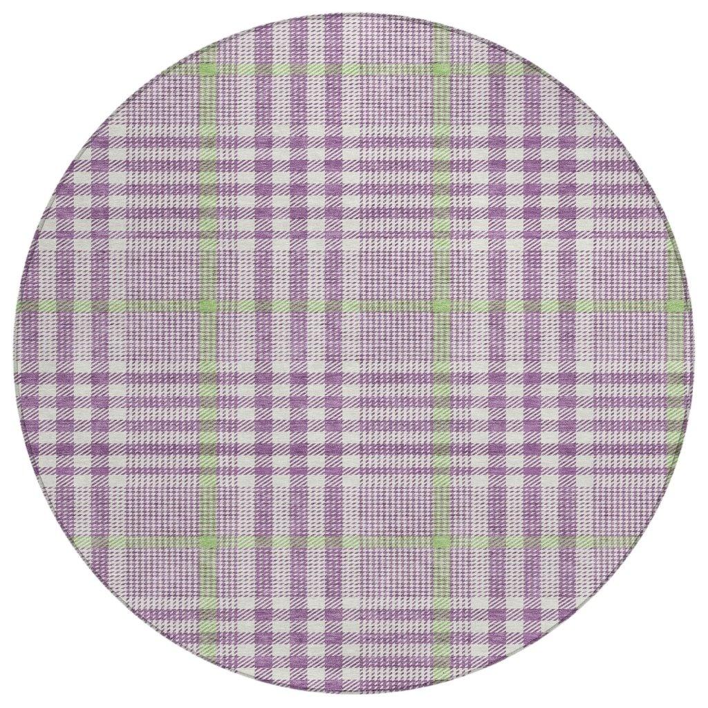 Samira Purple Washable Indoor-Outdoor Rug-Outdoor Rugs-LOOMLAN Rugs-8' x 8'-LOOMLAN