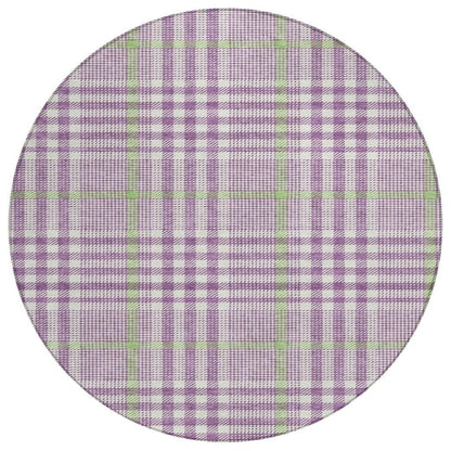 Samira Purple Washable Indoor-Outdoor Rug-Outdoor Rugs-LOOMLAN Rugs-8' x 8'-LOOMLAN