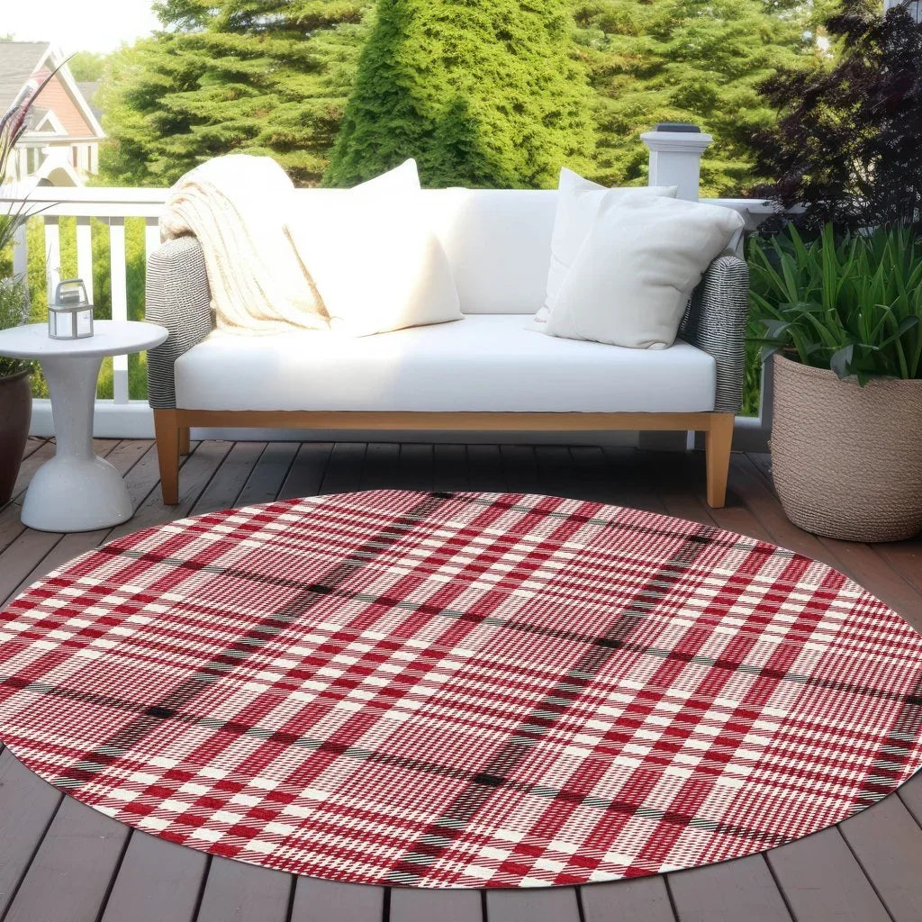 Samira Red Washable Indoor-Outdoor Rug-Outdoor Rugs-LOOMLAN Rugs-LOOMLAN