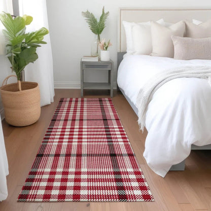 Samira Red Washable Indoor-Outdoor Rug-Outdoor Rugs-LOOMLAN Rugs-LOOMLAN