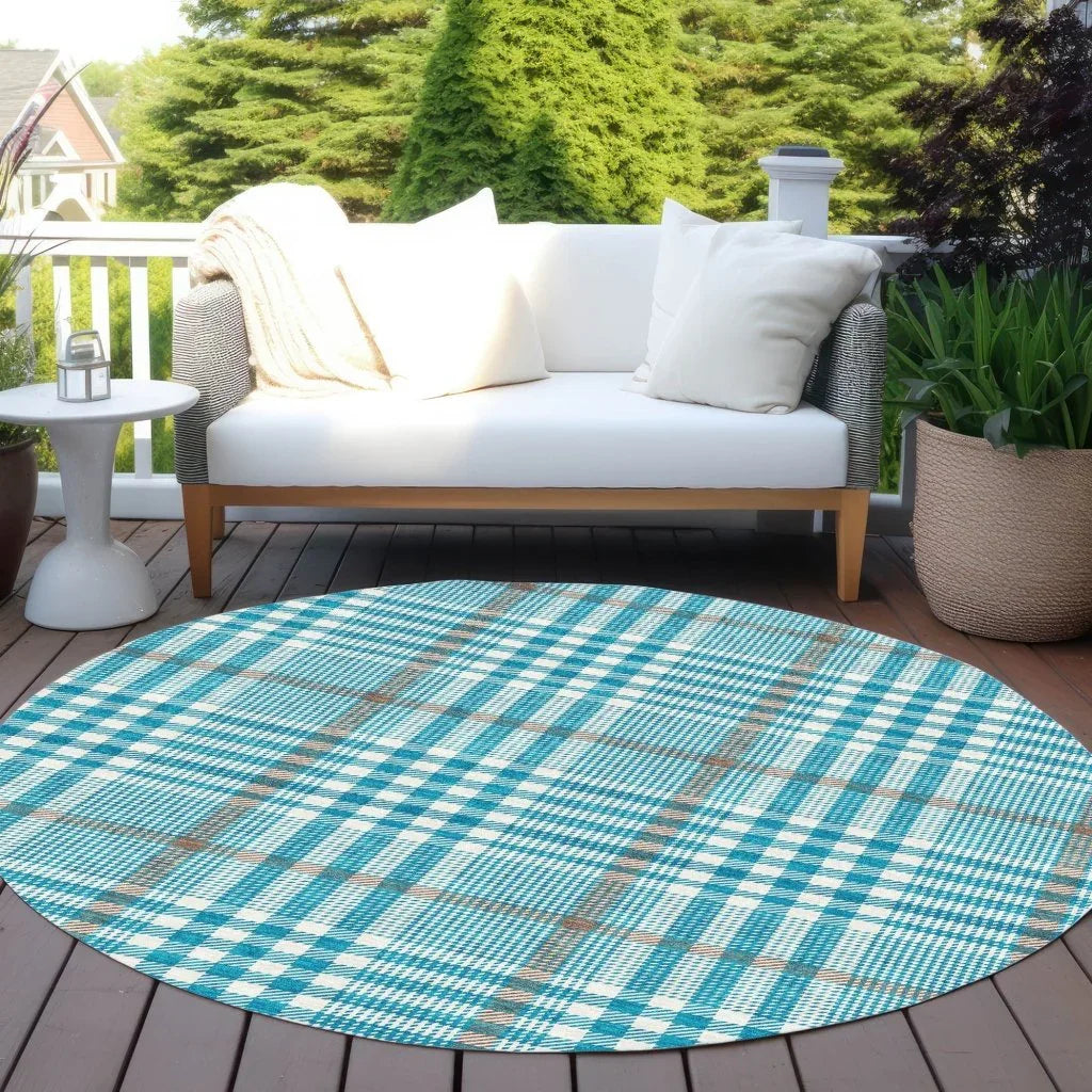 Samira Teal Washable Indoor-Outdoor Rug-Outdoor Rugs-LOOMLAN Rugs-LOOMLAN