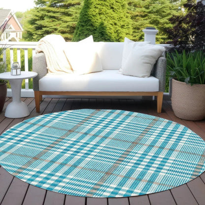 Samira Teal Washable Indoor-Outdoor Rug-Outdoor Rugs-LOOMLAN Rugs-LOOMLAN