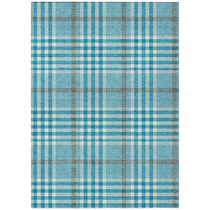 Samira Teal Washable Indoor-Outdoor Rug-Outdoor Rugs-LOOMLAN Rugs-2'6" x 3'10"-LOOMLAN