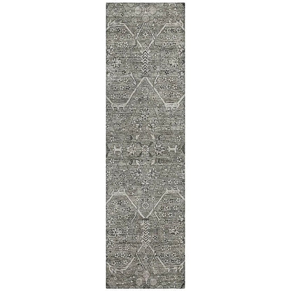 Samirah Gray Washable Indoor - Outdoor Rug - LOOMLAN - LOOMLAN Rugs - Outdoor Rugs