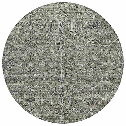 Samirah Gray Washable Indoor - Outdoor Rug - LOOMLAN - LOOMLAN Rugs - Outdoor Rugs