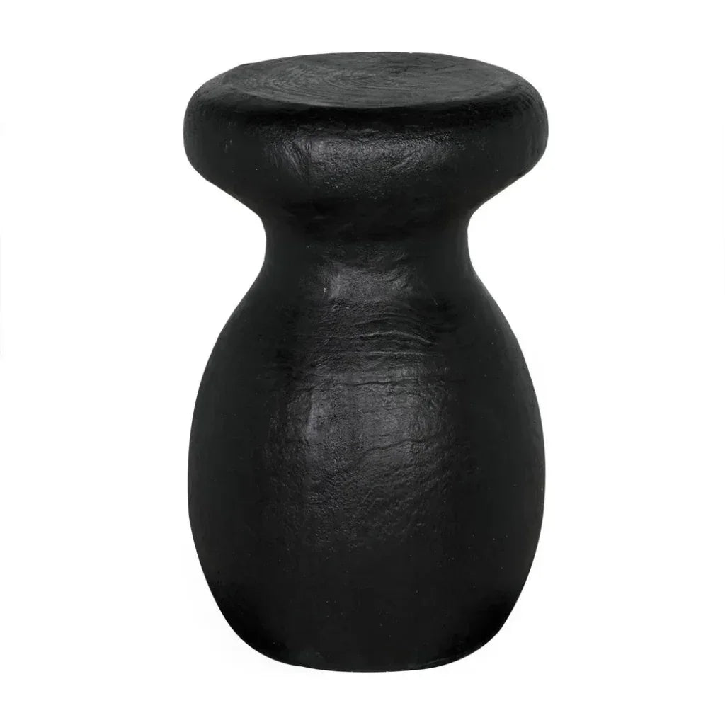Samson Stool/Side Table, Black Burnt Resin - LOOMLAN - Noir - Side Tables