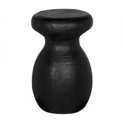 Samson Stool/Side Table, Black Burnt Resin - LOOMLAN - Noir - Side Tables