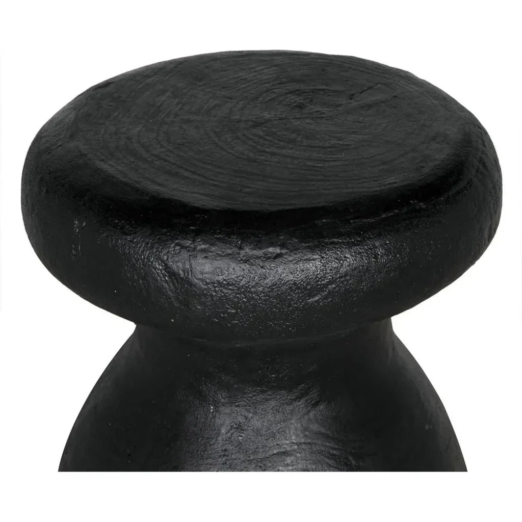 Samson Stool/Side Table, Black Burnt Resin - LOOMLAN - Noir - Side Tables