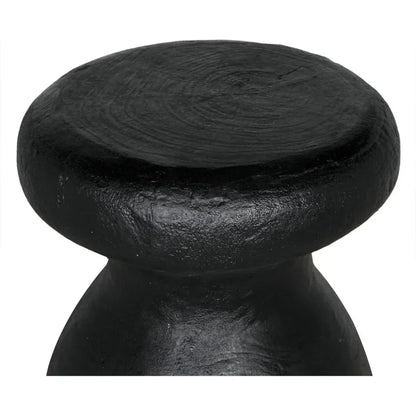 Samson Stool/Side Table, Black Burnt Resin - LOOMLAN - Noir - Side Tables