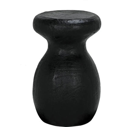 Samson Stool/Side Table, Black Burnt Resin - LOOMLAN - Noir - Side Tables